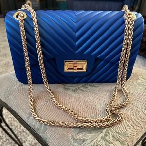 Royal Blue Jelly Handbag